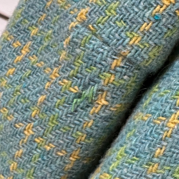 Vintage 1960s Double Breasted Wool Plaid Tweed Jacket Small USA - Picture 16 of 16